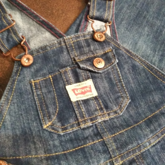 Levi's Overalls 18M Baby Boy Girl 18 months Coveralls unisex dark wash Hidden - Picture 2 of 6